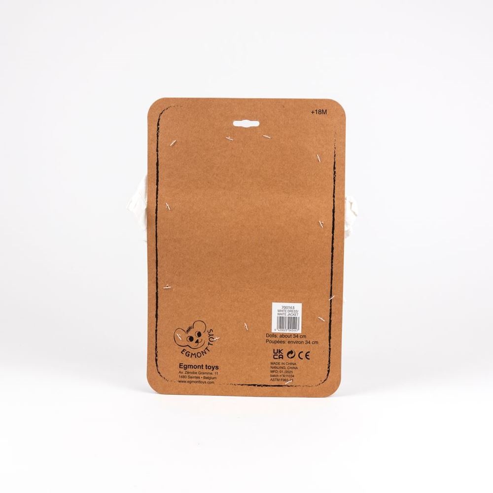 Dukker: hvid kjole hvid frakke. 4 stk. 2+