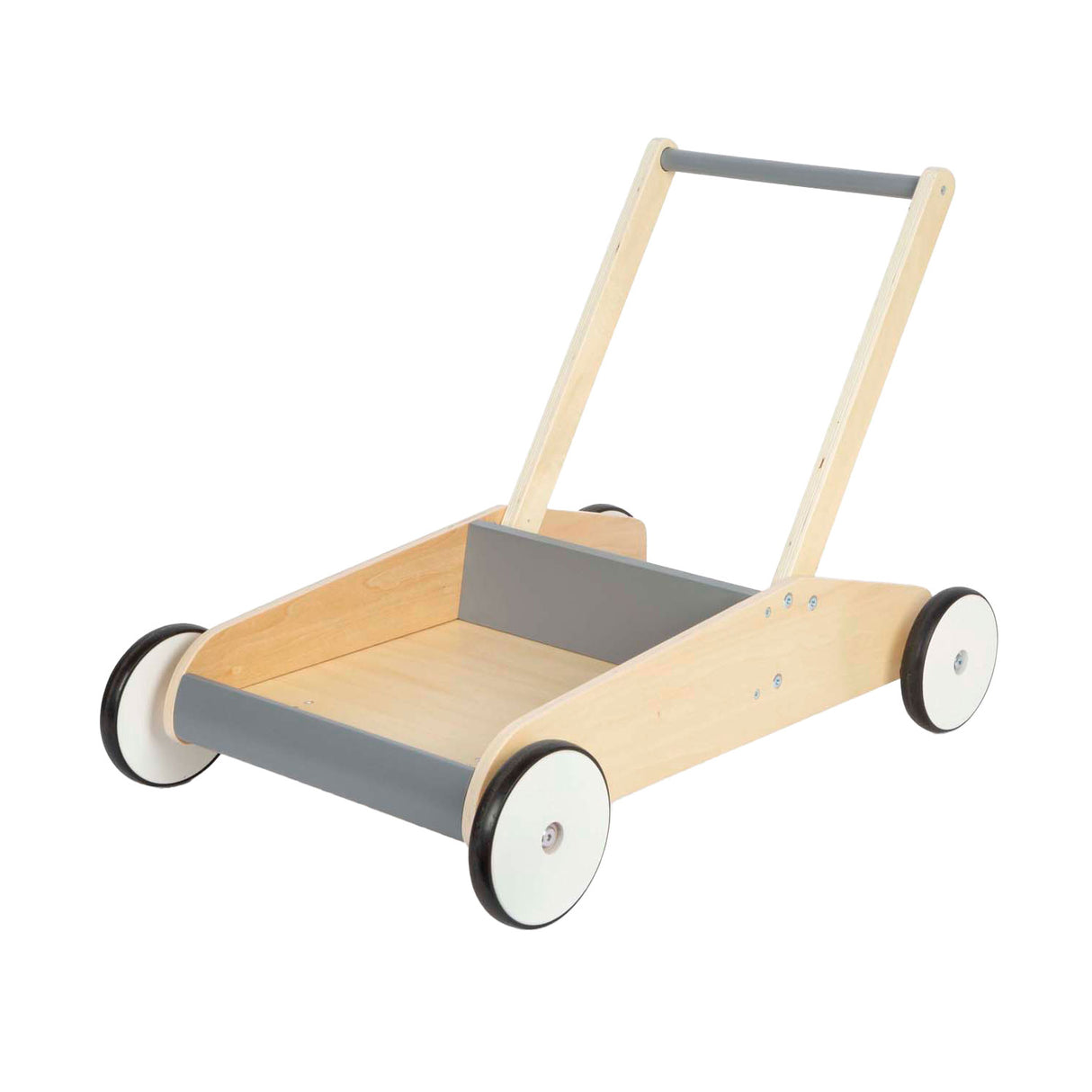 Lille fod - træ rollator grå