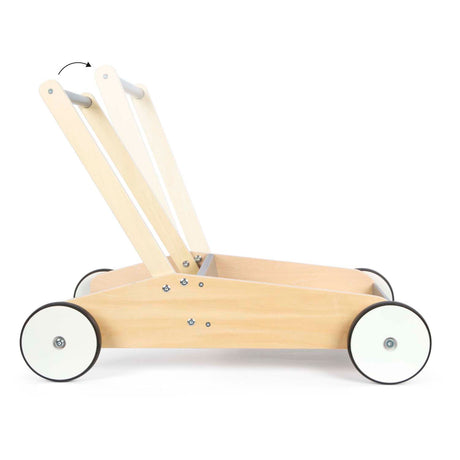 Lille fod - træ rollator grå