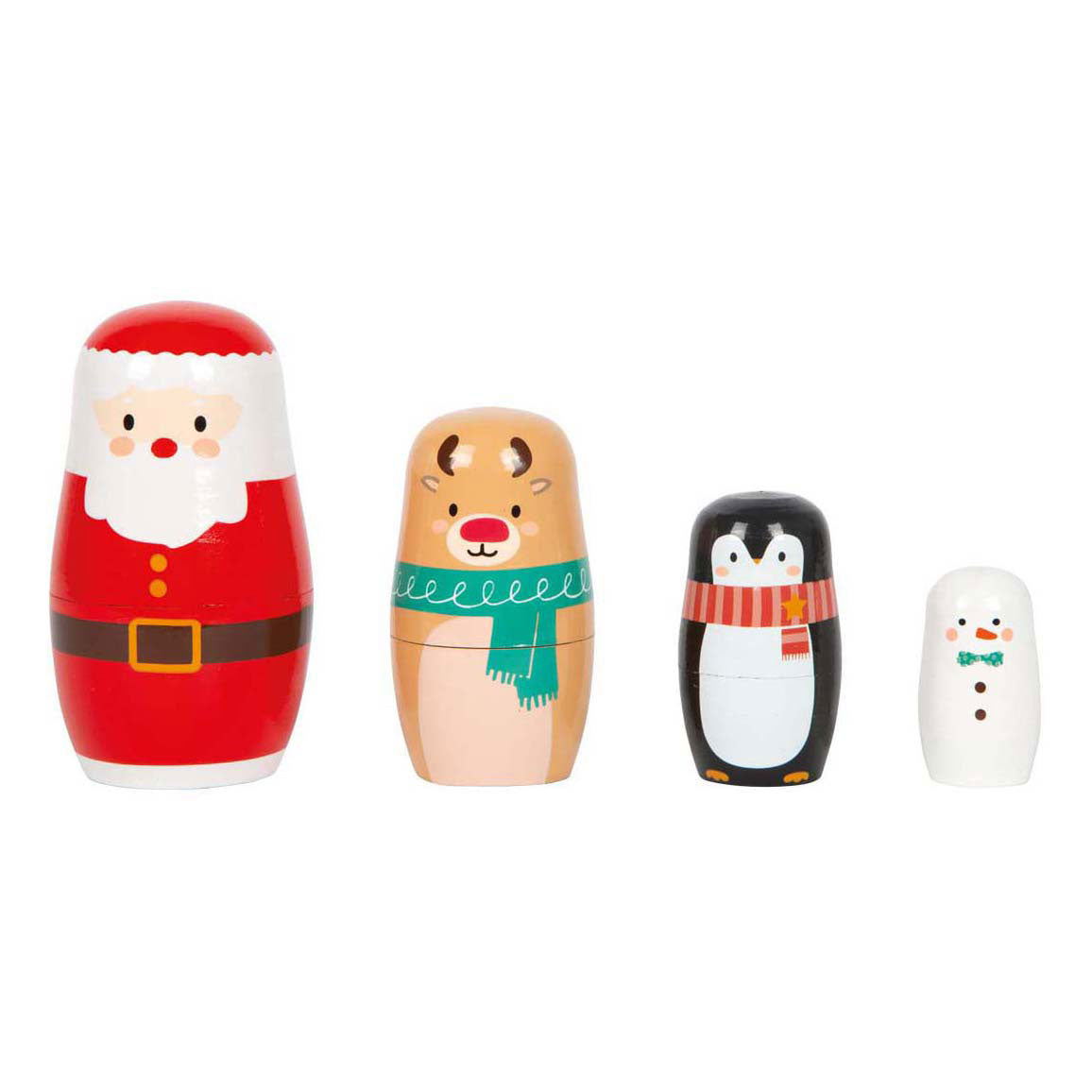 Lille fod - julematryoshka dukker