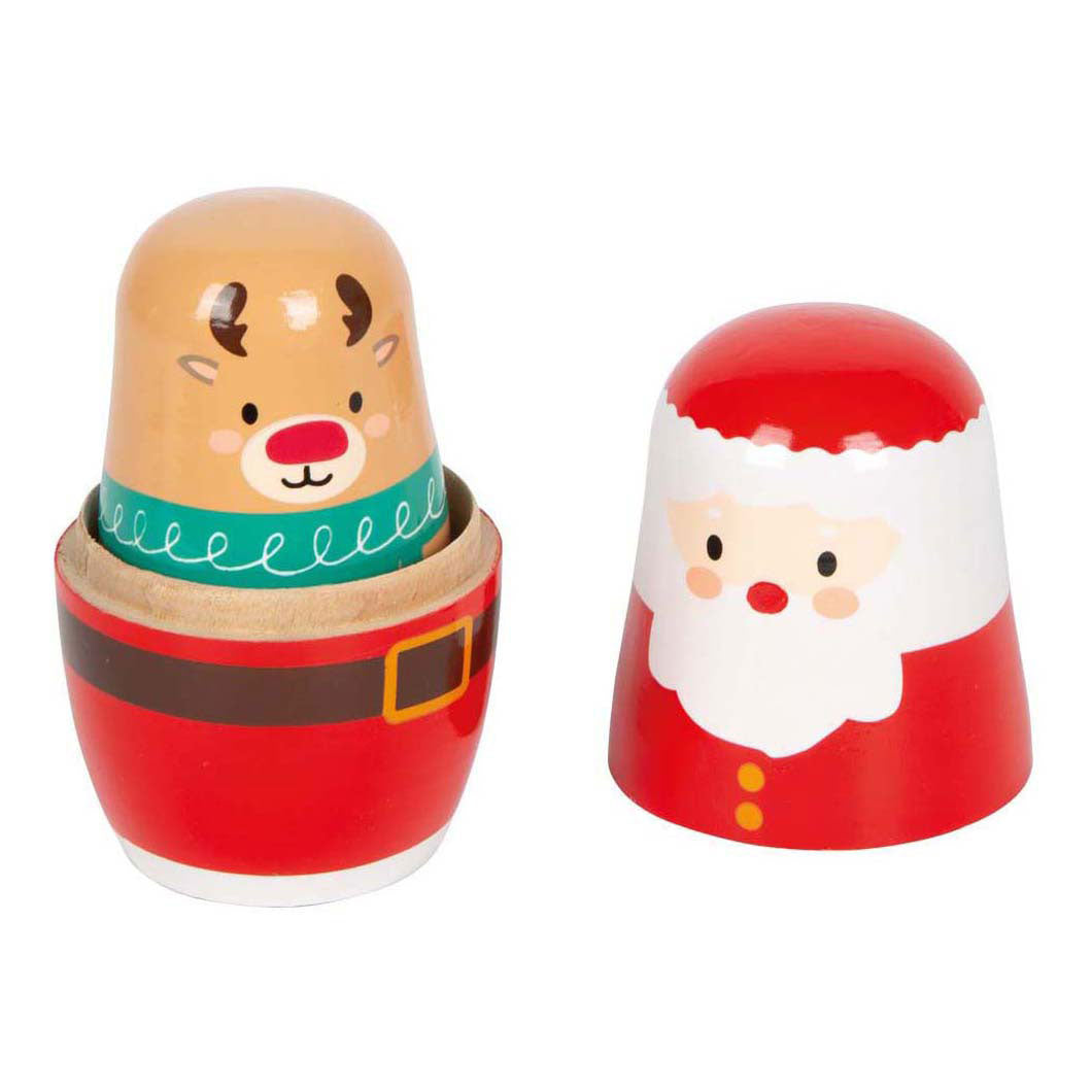 Lille fod - julematryoshka dukker
