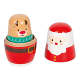 Lille fod - julematryoshka dukker