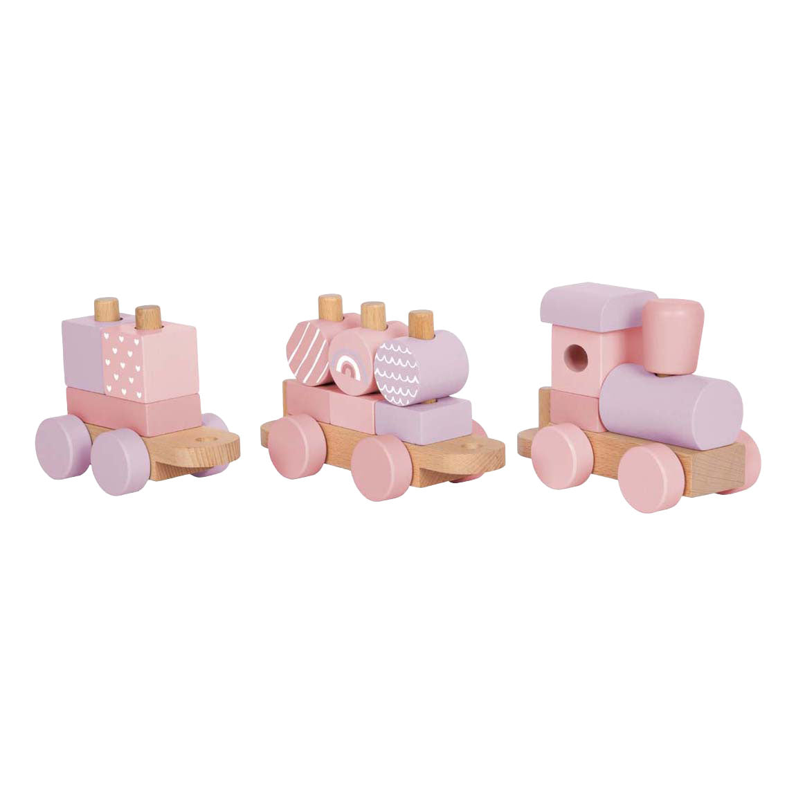 Lille fod - trætog pink