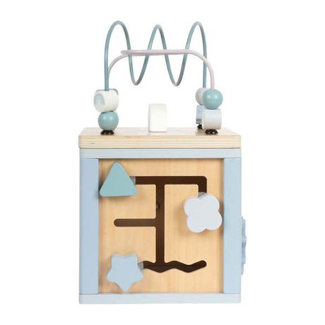 Small foot - houten motor vaardigheden kubus blauw