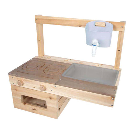 Small foot houten modderkeuken buiten speelkeuken voor kinderen.