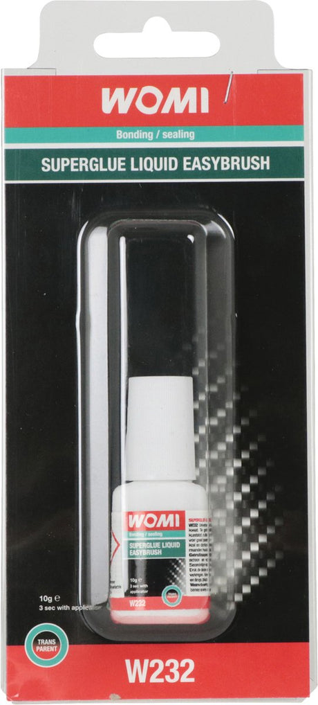 Womi superlim w232 – 10 g transparent – hurtigklæbende – præcis dosering – multimateriale