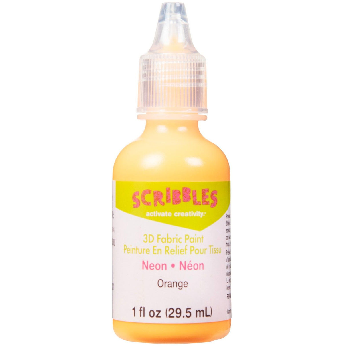 Skriblerier • 3D tekstilmaling neon 29,5ml orange