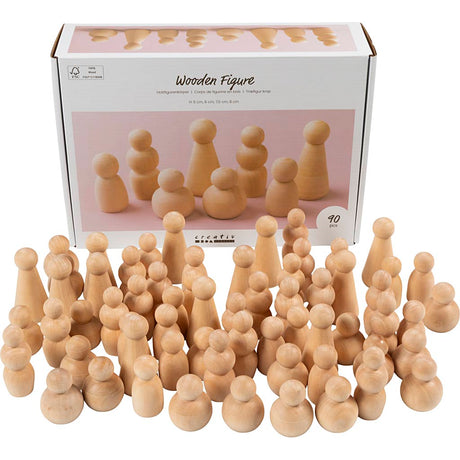 Creativ firma træfigur, h: 5-8 cm, 90 div 1 æske