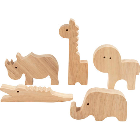 Creativ firma trædyr, safari, h: 3-14,5 cm, tykkelse 2 cm, 10 stk 1 æske