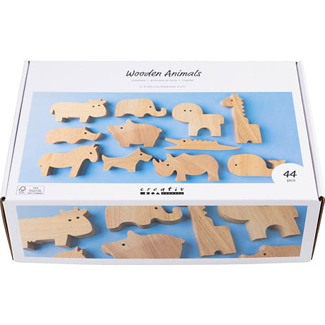 Kreativ virksomhed https: www.cchobby.nl træ-dyr-farm-and-safari-h-3-14-5-cm-thickness-2-cm-44-piece-1-box