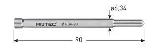 Rotec centreringsstift ø6,34mm l=90mm