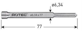 Rotec centreringsstift ø6,34mm l=77mm
