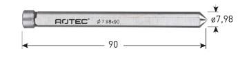 Rotec centreringsstift ø7,98mm l=90mm