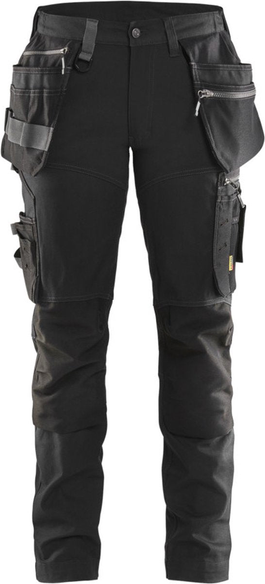 Blåkläder blaklader dame arbejdsbukser med stretch 7115-1343 - sort - c44