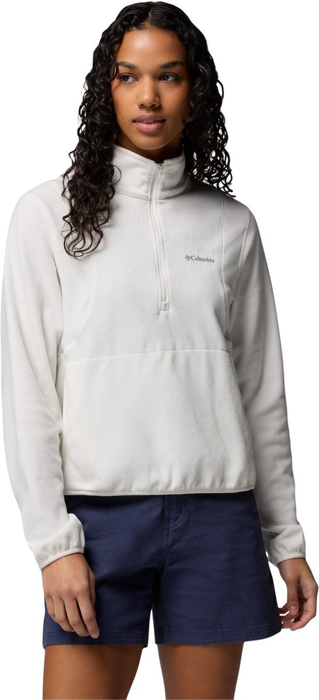 Columbia vital valley™ fleece med halv lynlås udendørs sweater til kvinder - havsalt