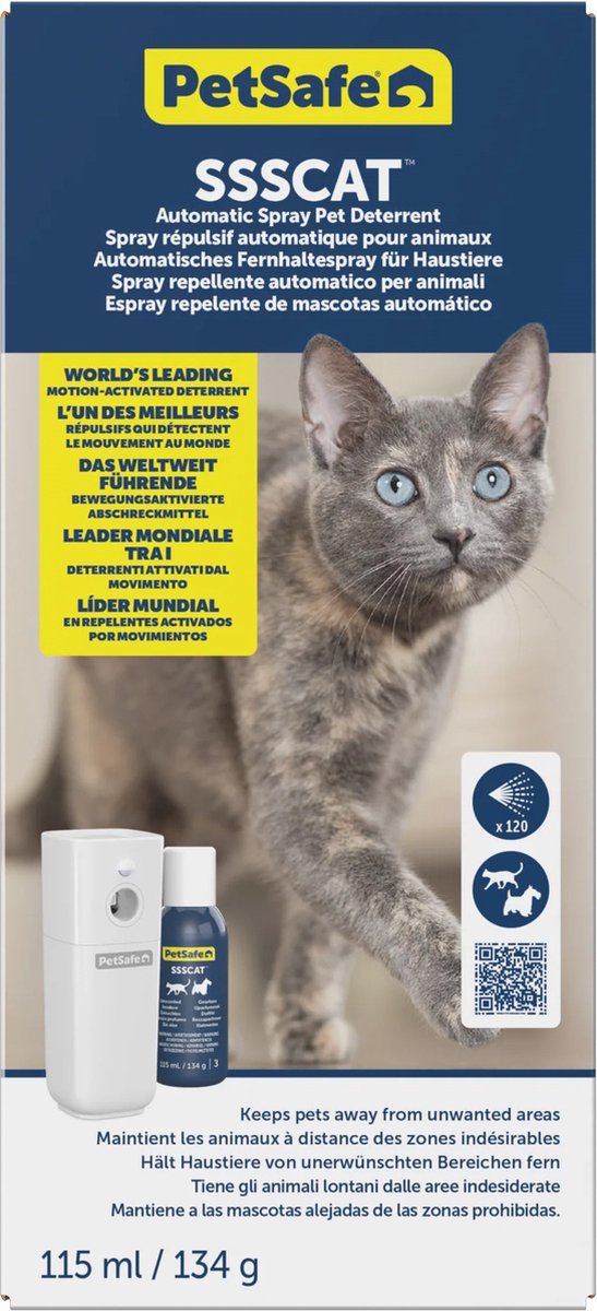 Ssscat refill lugtfri 115 ml - immunsystem refill - sikker indendørs, 80-100 spray bursts