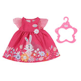 Baby born kjole blomster 43 cm | 2 stk