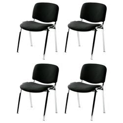Besøgsstol nuy style plus krom sort
