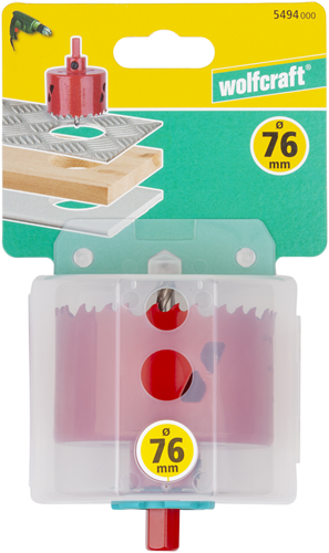 Wolfcraft - hulsav 76mm - bim hulbor 76 mm - hulsav - 5494000