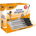 Bic cristal værdipakke med hætte medium sort