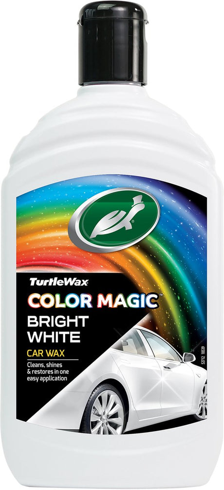 Turtle wax farve magisk lys hvid voks - renser giver glans - genopretter og tilføjer farve - camouflerer ridser og kedelige pletter - giver varig beskyttelse - hurtig og nem at bruge - 500ml