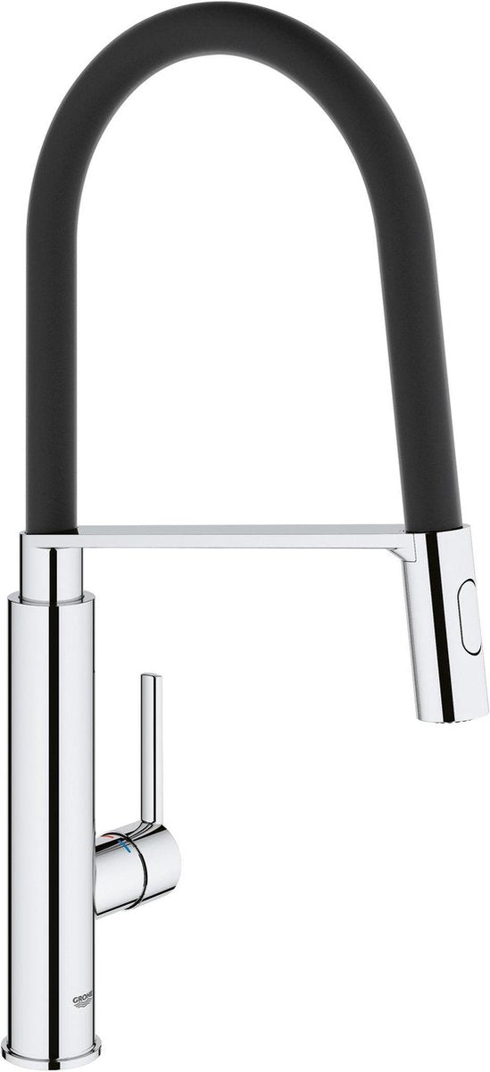 Grohe quickfix feel professionel køkkenhane - høj drejetud - 2 spraymuligheder - krom
