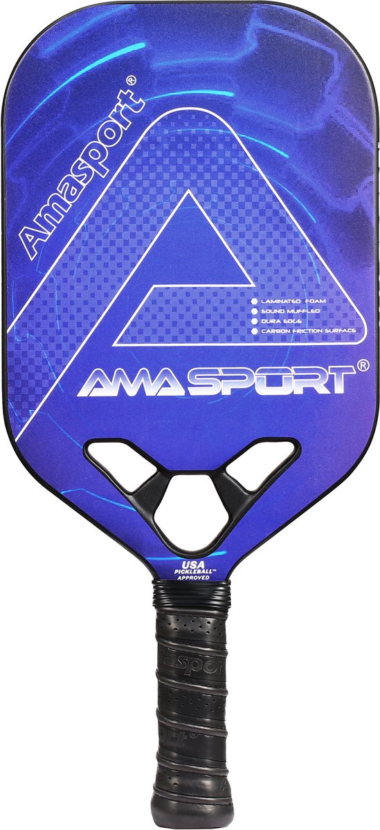 Ama sport pickleball-pagaj jp80-2 blå – carbon-pagaj – strømstyring –