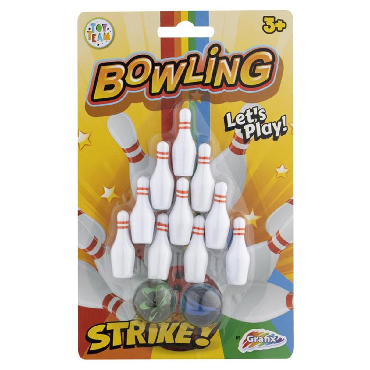 Grafix mini bowling sæt - 12 stk.