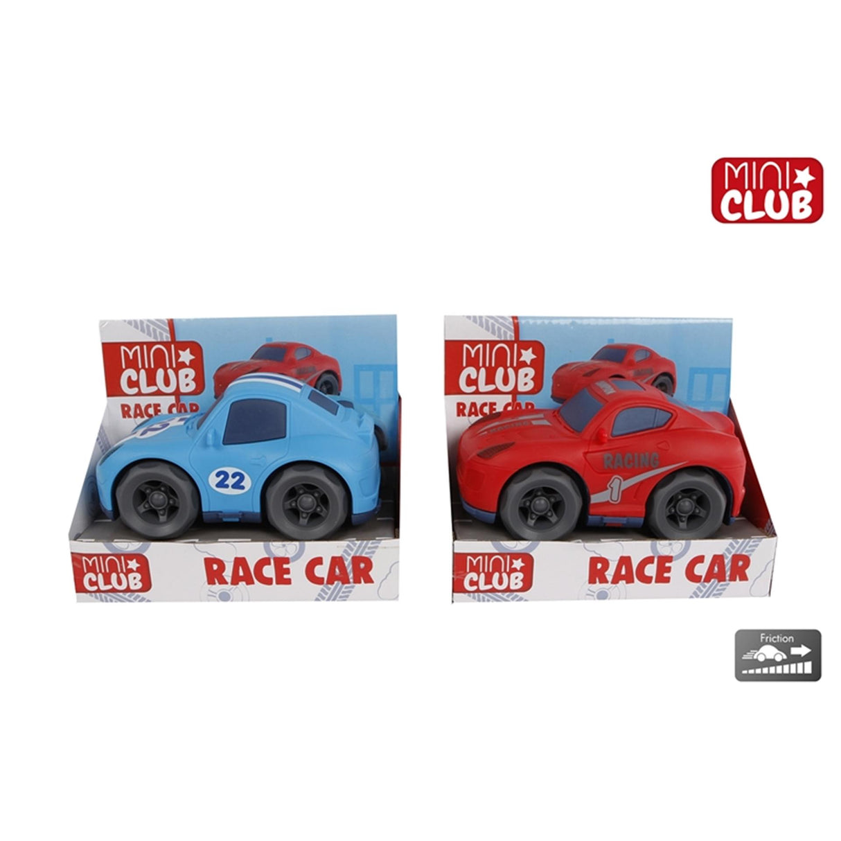 Miniklub racerbil friktion 14,5 cm
