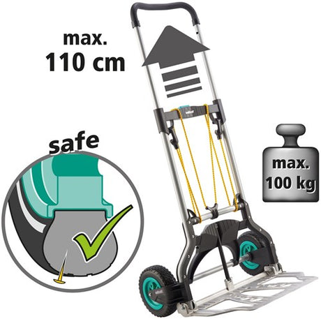 Wolfcraft - håndlastbil TS 850 offroad - foldbar - pneumatiske dæk - 5503000