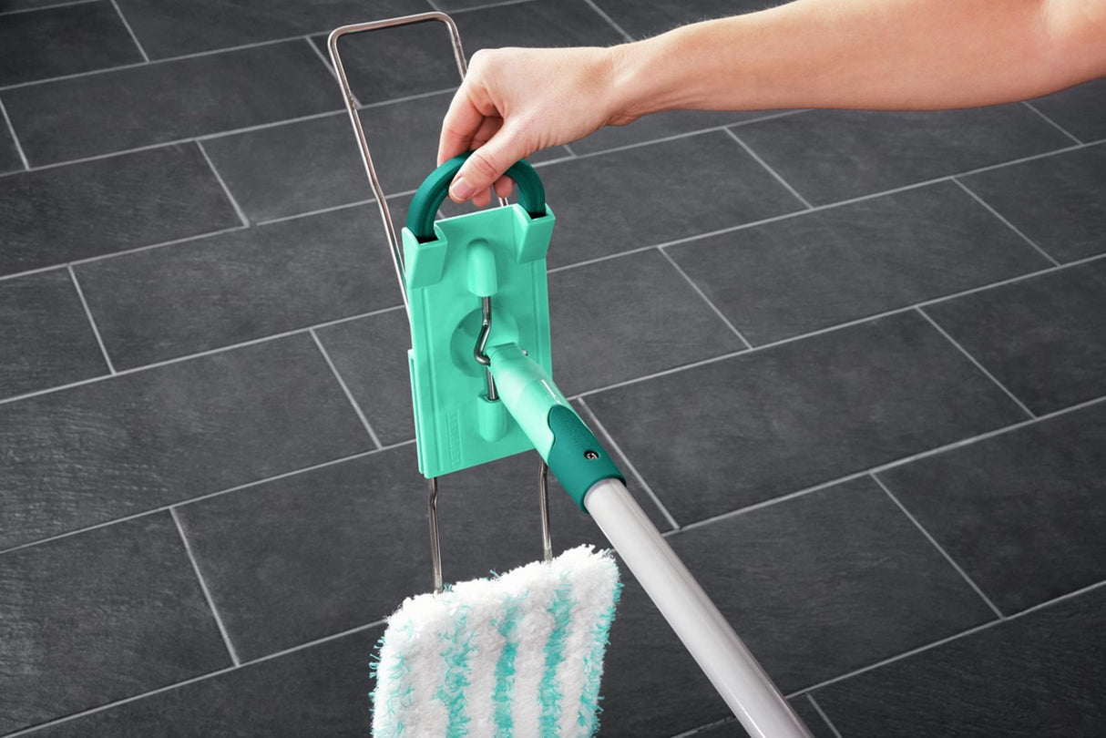 Leifheit profi gulvvisker xl micro duo - 42 cm viskebredde - stålhåndtag 140 cm - 360° drejeligt hængsel - kliksystem