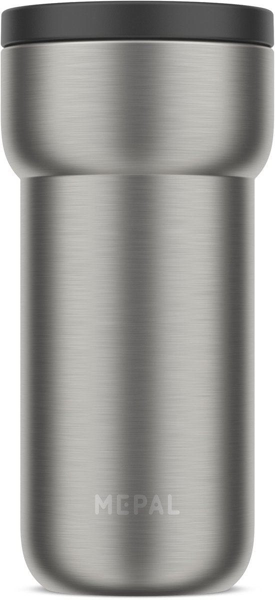 Mepal isoleerbeker ellipse - 375 ml - koffiebeker to go - lekdicht - nordic black