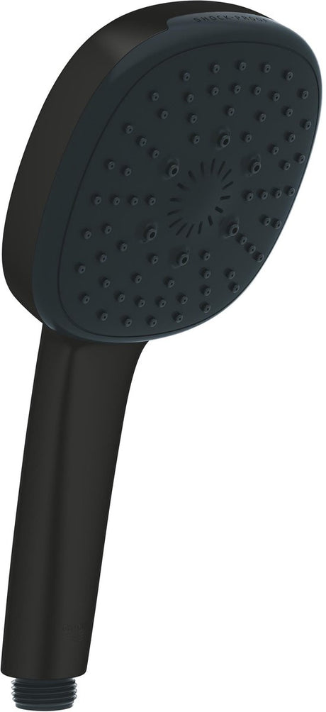 Grohe vitalio comfort 110 - håndbruser - afrundet firkantet brusehoved på 110 mm - 3 stråletyper - vandbesparende - mat sort