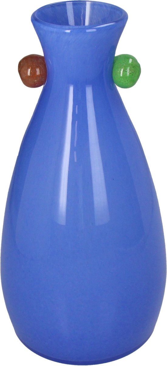 Hd collection vaas glas blauw 16x16x31,5cm