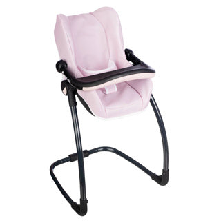 Dukkestol højstol maxi cosi blød pink