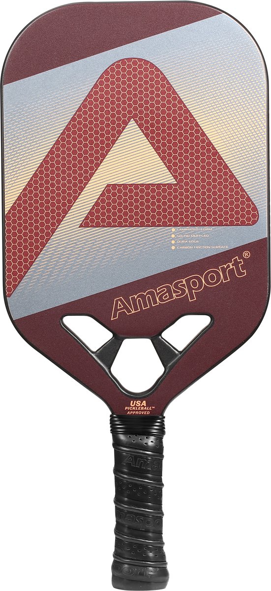 Ama sport pickleball padle jp80-2 bordeaux – carbon padle – power control –