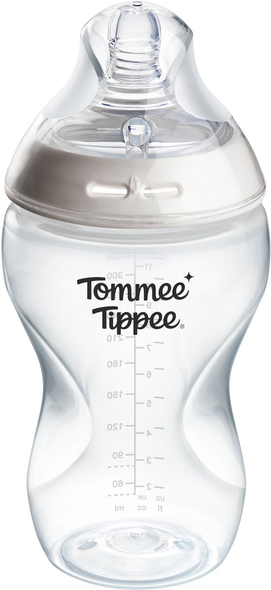 Tommee tippee naturlig start sutteflaske - sæt med 1 x 340 ml sutteflaske - medium flowhastighed 3m+