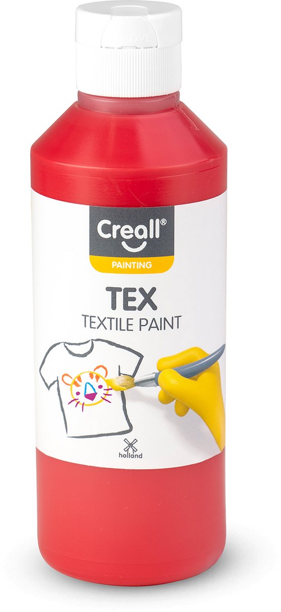Creall tekstilmaling rød, 250ml