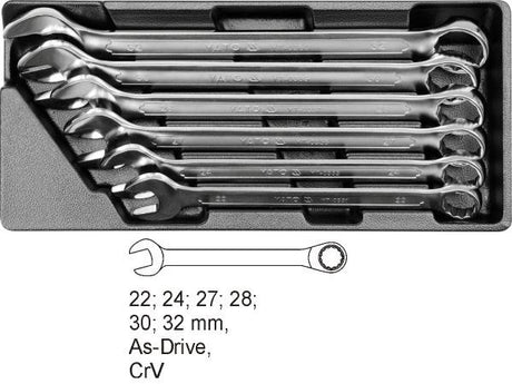 Yato invoegen in lade met platte-oogsleutels 6cz. 22-32mm 5532