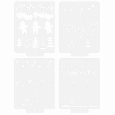 Tonic studios • et slikrør julestencilsæt 4 stk