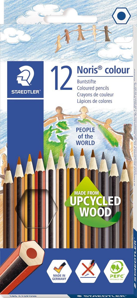 Staedtler farveblyant noris club people of the world 12 farveblyanter - beige blyanter - beige farveblyanter - hudfarveblyanter