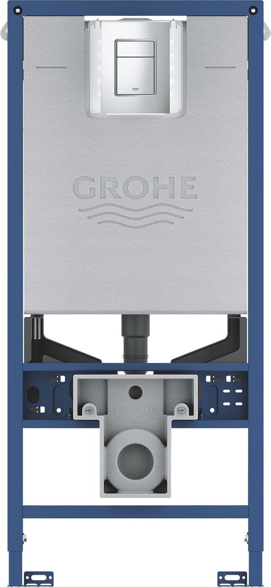 Grohe Rapid SLX 3-i-1 installationssæt - indbygningscisterne 1,13m til et vægmonteret toilet - med skate cosmopolitans styreplade, universalvask, kontrolplade, flowmanager, vægbeslag og stikkontakt - 39603000