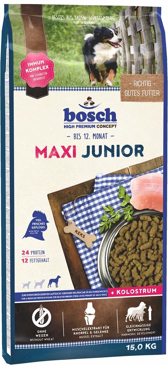 Bosch maxi junior hundefoder - 15 kg