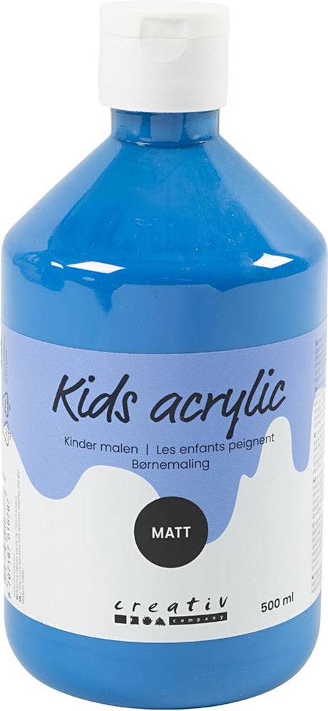 Creativ company akrylmaling mat, primær blå, 500 ml 1 flaske