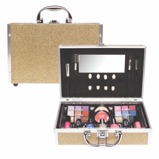 Make-up kuffert medium guld