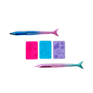 Opret det! havfrue kropsmarkører 2pk + 3 stencils