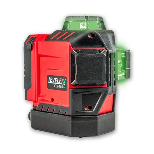 Levelfix kegle krydslinjelaser 3x360° 3d ccl460g grønt sæt