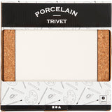 Creativ Company coaster porcelæn med ramme af Cork