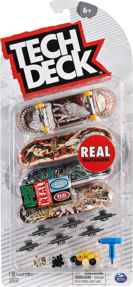 Tech deck - ultra dlx-pakke med 4 fingre skateboards - rigtige skateboards - tilpassede mini skateboards