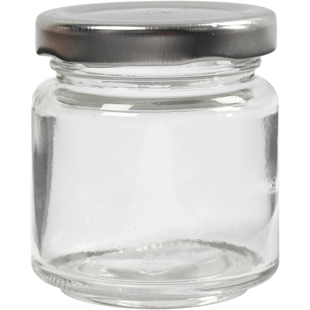 Creativ virksomhed https: www.cchobby.nl glass-jar-h-6-5-cm-d-5-7-cm-100-ml-transparent-12-piece-1-box